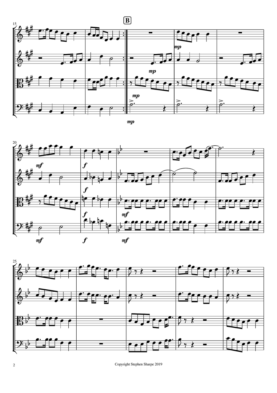 Marie's Wedding String Quartet String Quartet scores gallery preview page 2