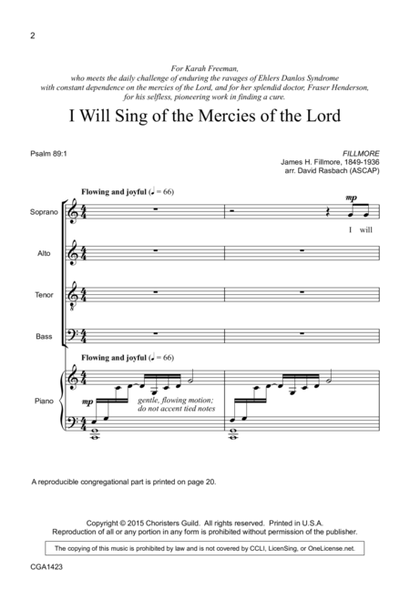 I Will Sing of the Mercies of the Lord Forever image number null