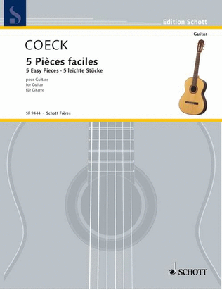 Book cover for 5 Easy Pieces for Guitar