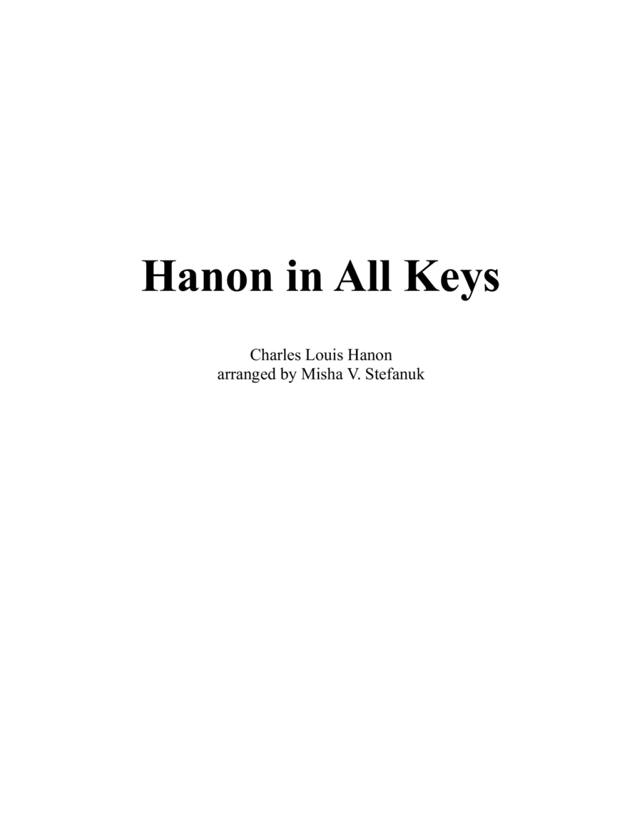 Hanon in All Keys Hanon in All Keys Piano Method scores gallery preview page 1