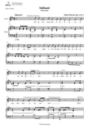 Indiaani, Op. 4 No. 2 (D Major)