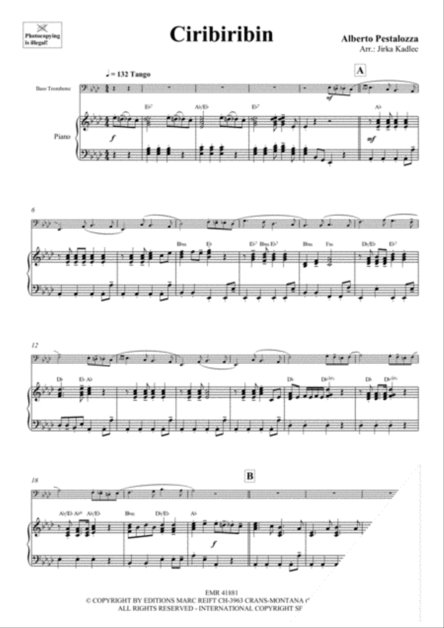 Ciribiribin Bass Trombone scores gallery preview page 3
