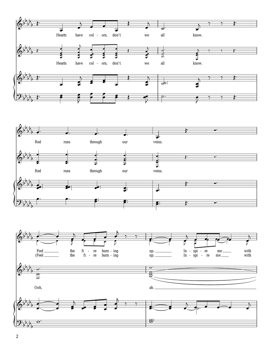 Kaleidoscope Heart Piano, Vocal, Guitar scores gallery preview page 2