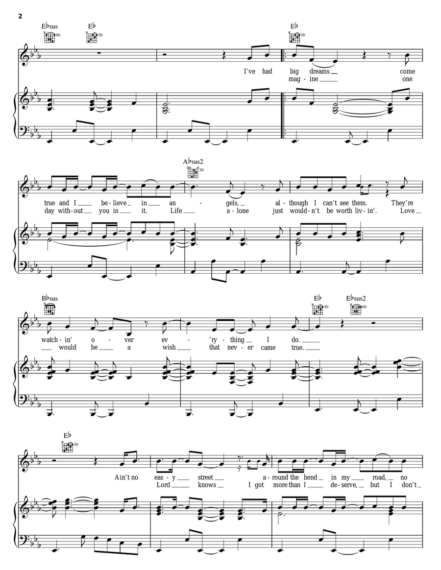 I Got You Piano, Vocal, Guitar scores gallery preview page 2
