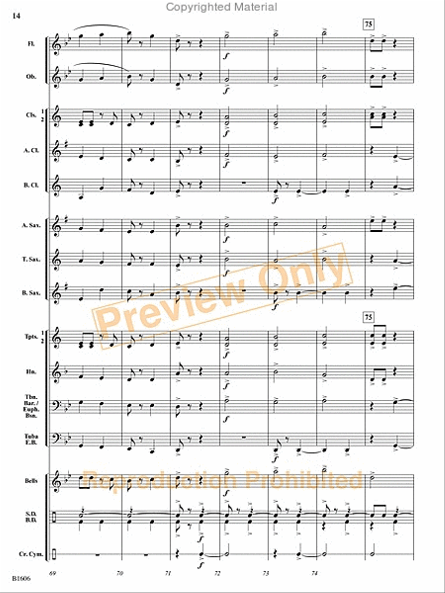 March of the Hyperion Guards Concert Band scores gallery preview page 31