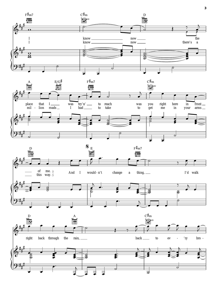 Here Piano, Vocal, Guitar scores gallery preview page 3