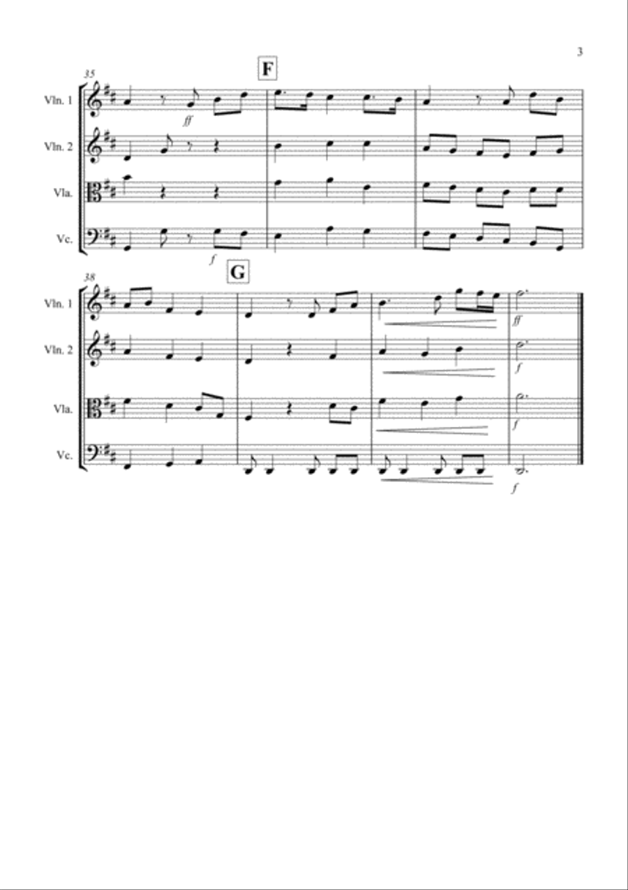 Jerusalem for String Quartet String Quartet scores gallery preview page 3