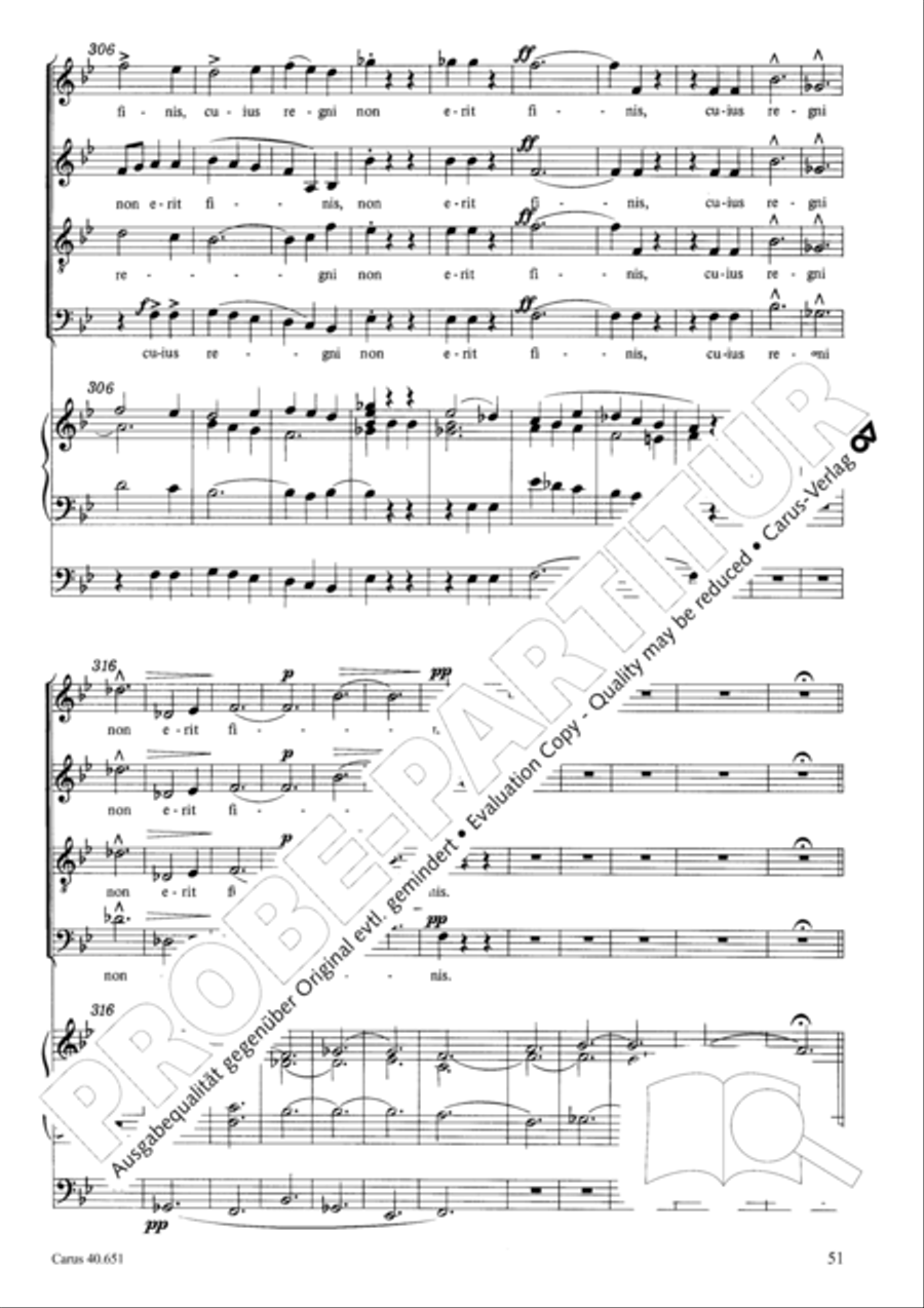 Mass in D Major (Missa in D) 4-Part scores gallery preview page 60