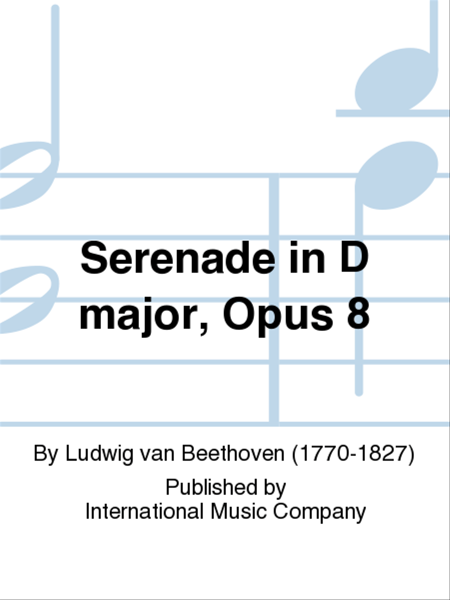 Serenade In D Major, Opus 8 String Trio scores gallery preview page 1