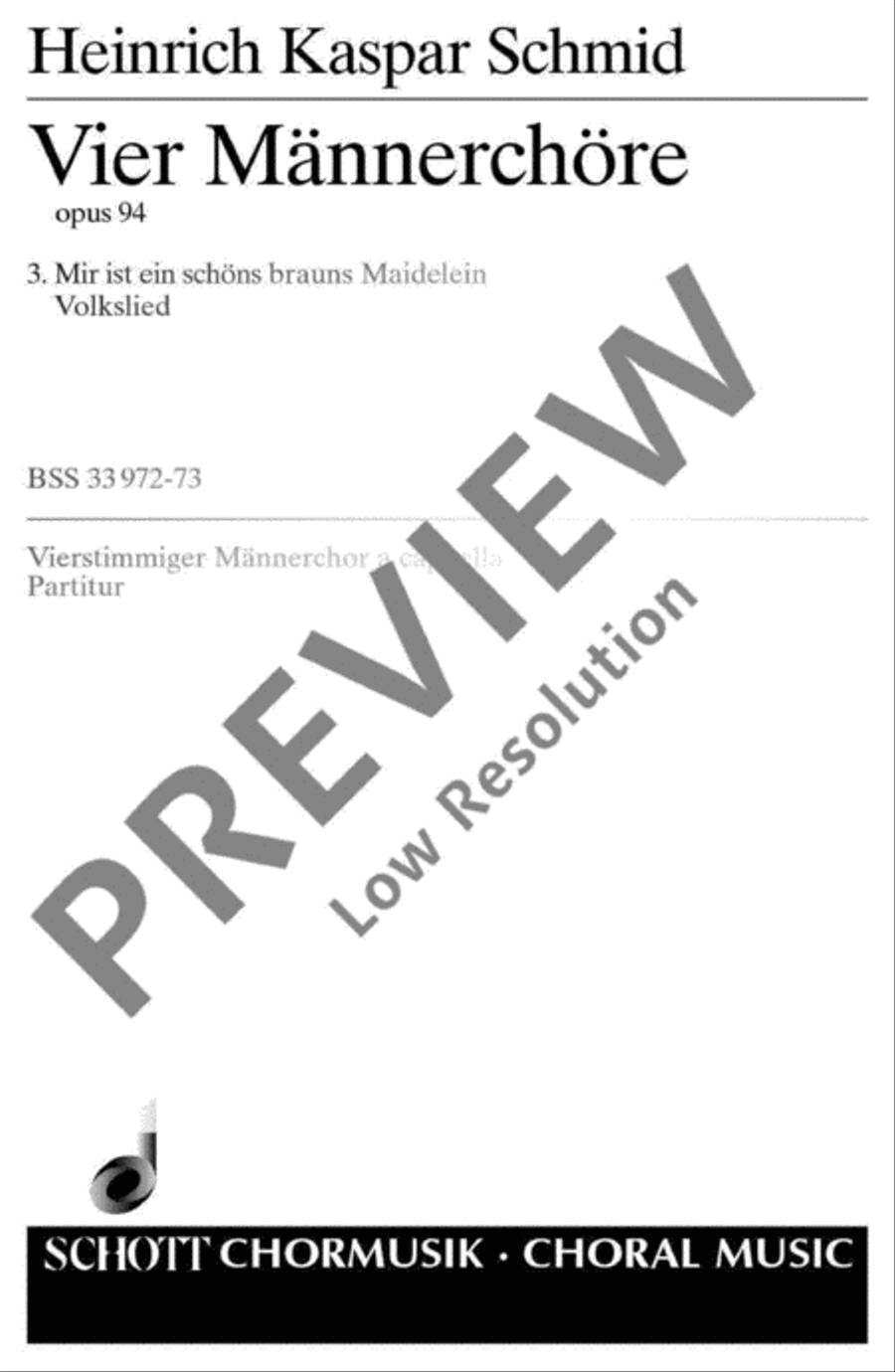 Mir ist ein schönes brauns Maidlein gefallen in den Sinn Men's Choir scores gallery preview page 2