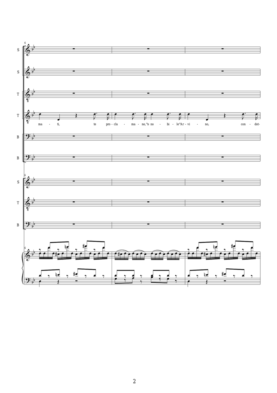 Verdi-I Lombardi alla prima Crociata(Act1-II)All'empio che infrange...Solo voices-Choir STB and pian STB scores gallery preview page 2