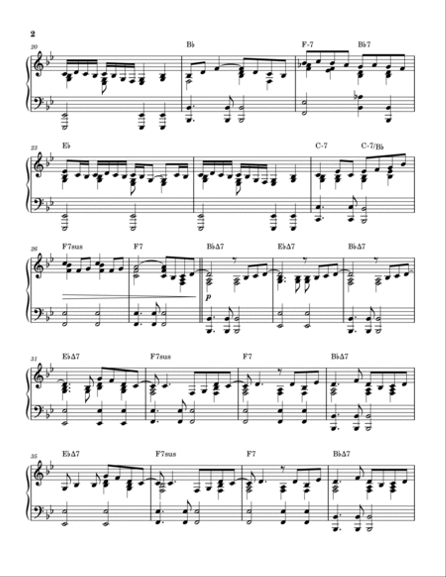 She's The One Piano Solo scores gallery preview page 2