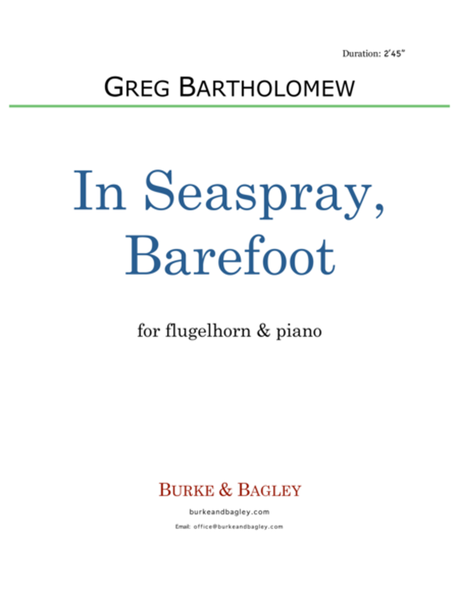 In Seaspray, Barefoot (flugelhorn & piano) image number null