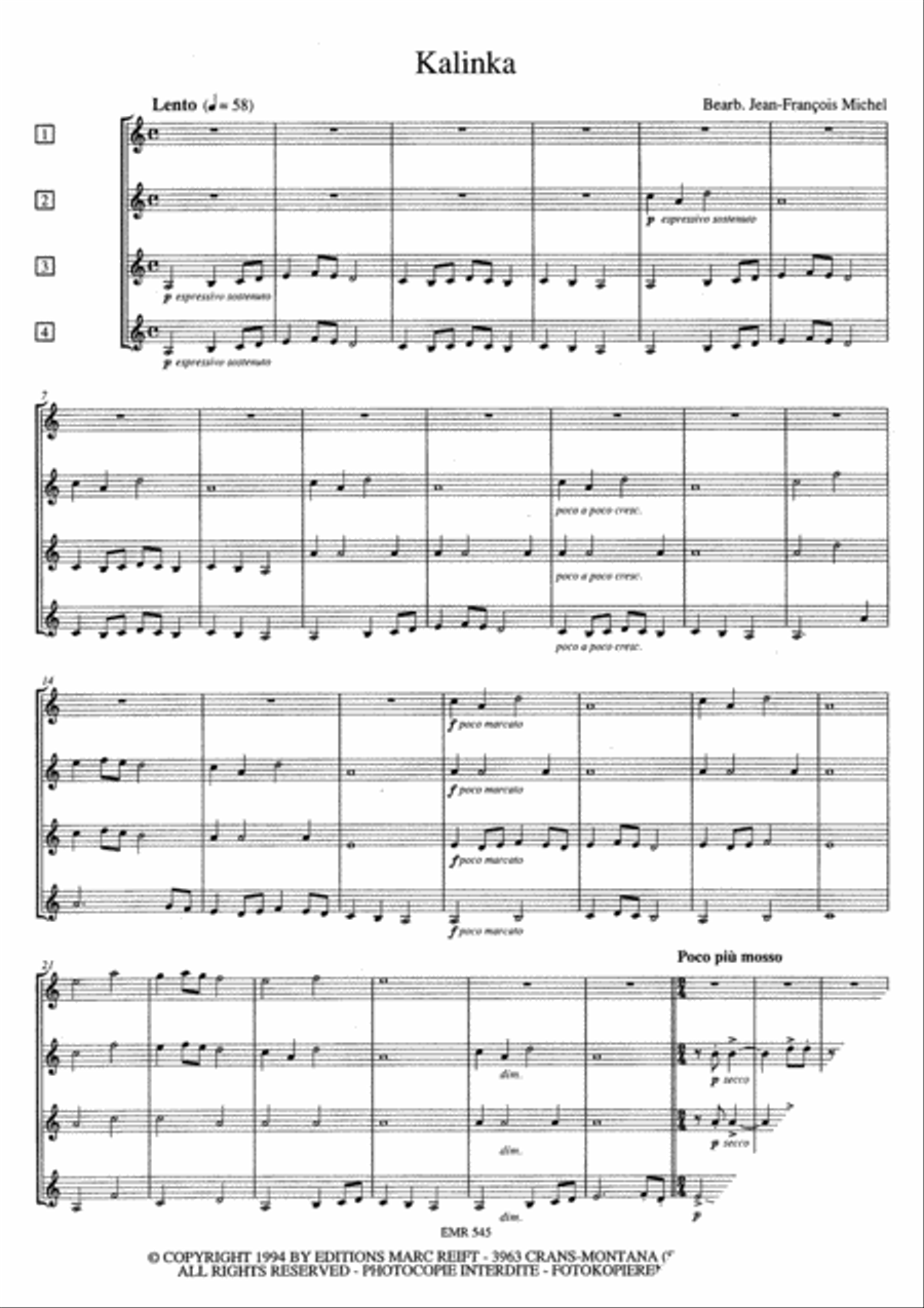 3 Traditionals French Horn Quartet scores gallery preview page 3