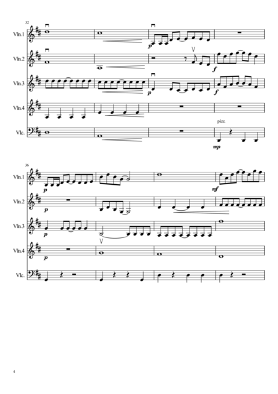 Piece for Strings Chamber Orchestra scores gallery preview page 4
