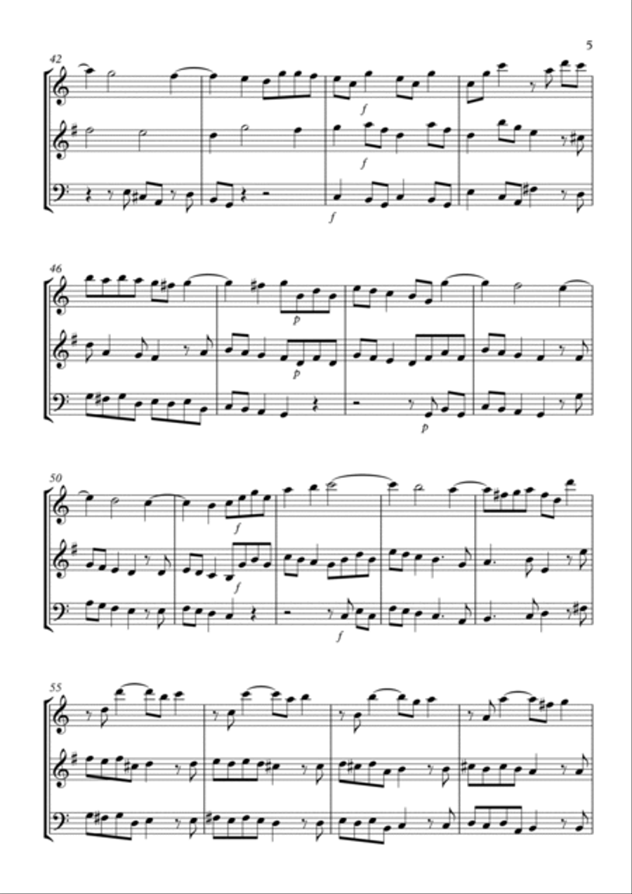 Trio Sonata No.3 Woodwind Trio scores gallery preview page 5