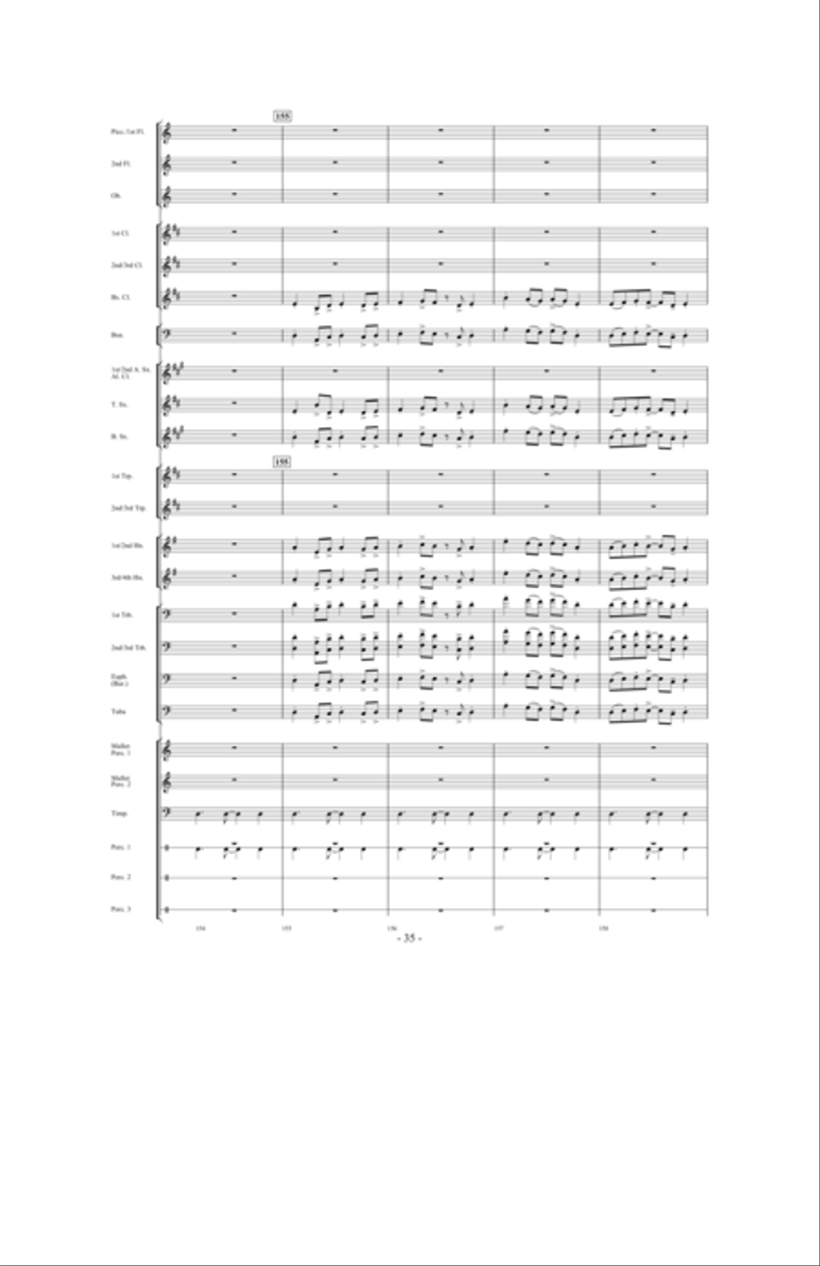 In Pursuit of Troy Concert Band scores gallery preview page 33