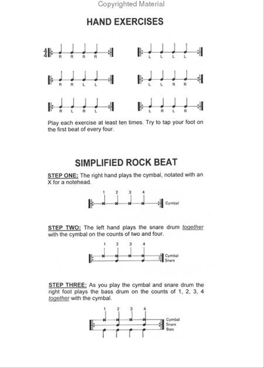 Reading Rudiments & Rock Drumming Drums scores gallery preview page 3