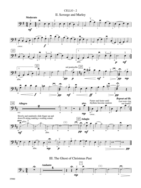 A Dickens Christmas Carol Suite: Cello