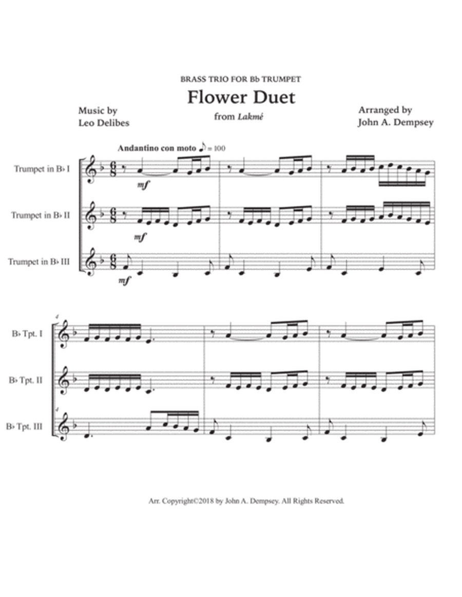 Flower Duet (Trumpet Trio) image number null