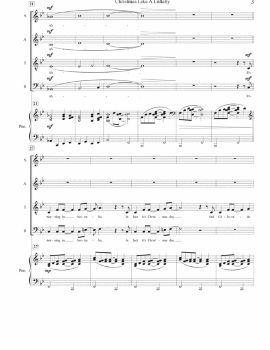 Christmas Like A Lullaby Christmas Like A Lullaby 4-Part scores gallery preview page 3