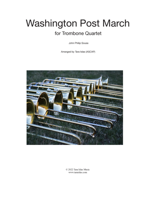 Book cover for Washington Post March for Trombone Quartet