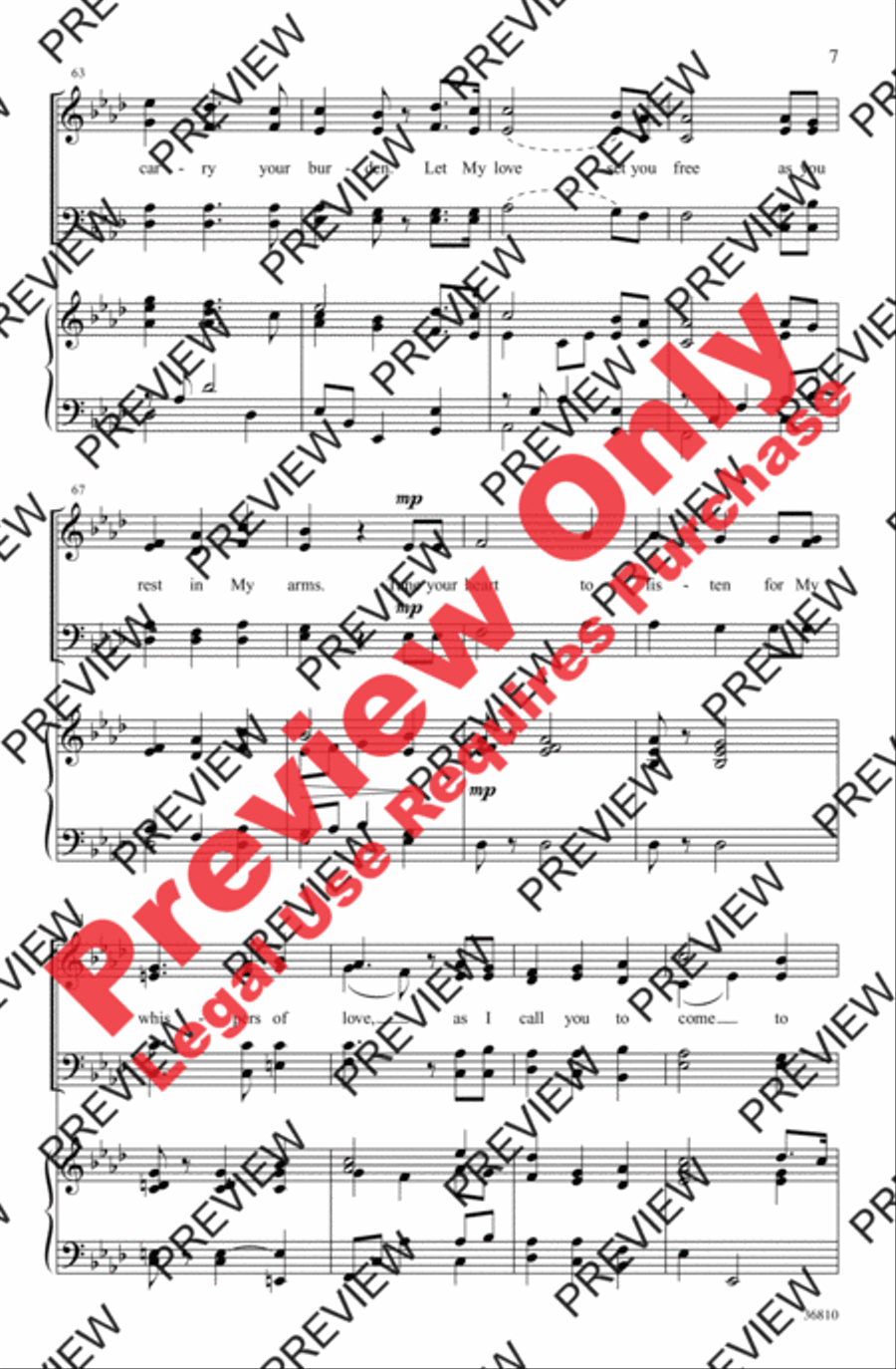 Come to Me 4-Part scores gallery preview page 7