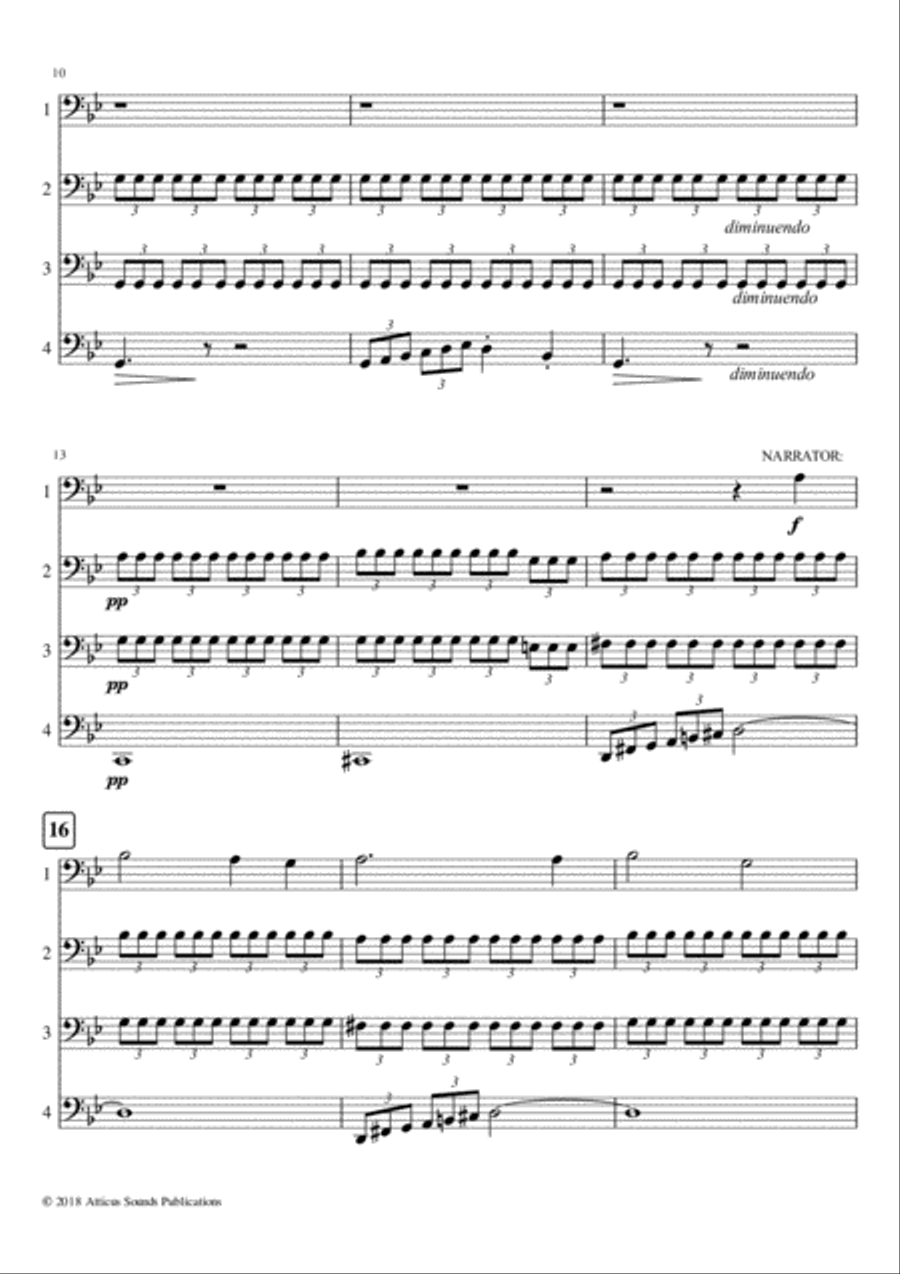 Erlkönig (Arranged for Euphonium Quartet) Brass Ensemble scores gallery preview page 3