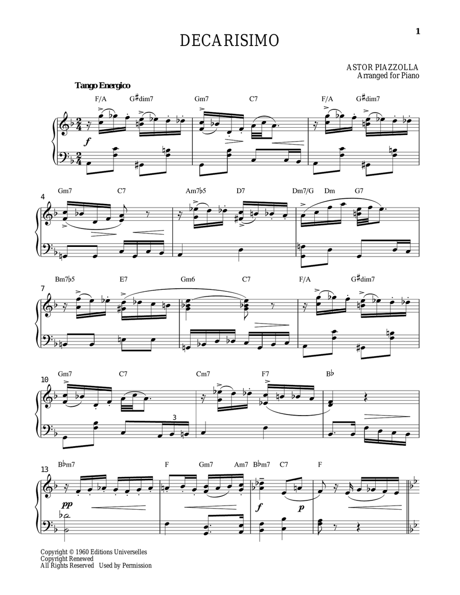 Decarisimo Decarisimo Piano Solo scores gallery preview page 1