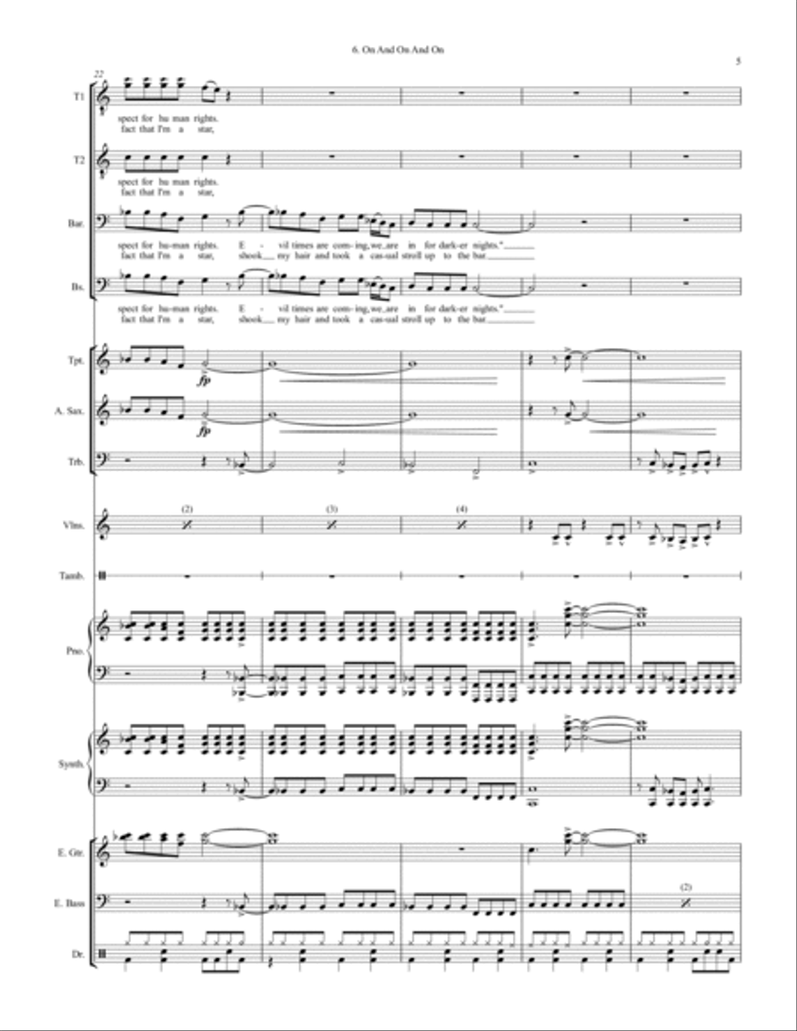 On And On And On Large Ensemble scores gallery preview page 5