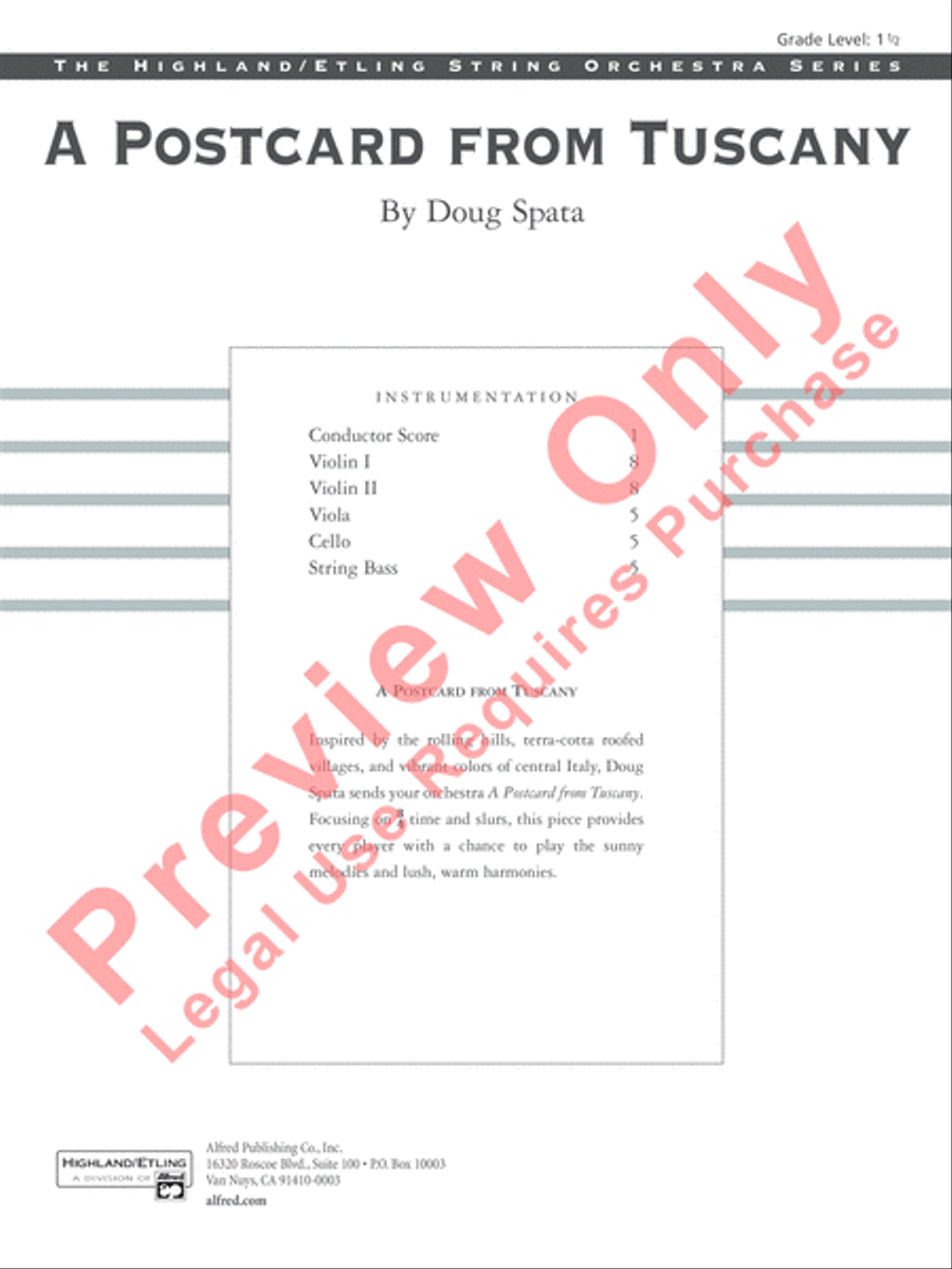 A Postcard from Tuscany String Orchestra scores gallery preview page 2