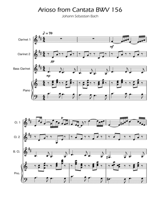 Arioso BWV 156 - Clarinet Trio w/Piano