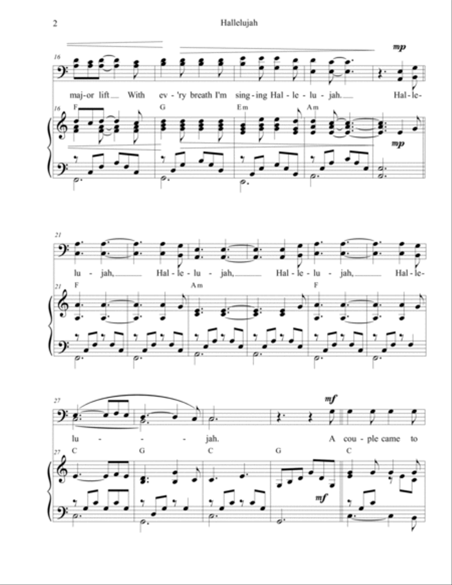 Hallelujah Hallelujah TB scores gallery preview page 2