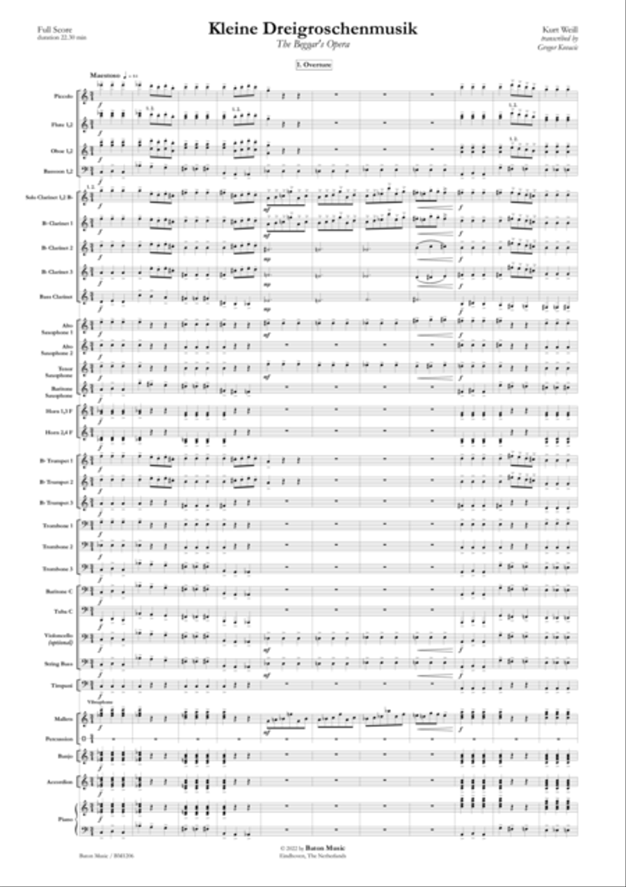 Kleine Dreigroschenmusik Concert Band scores gallery preview page 2