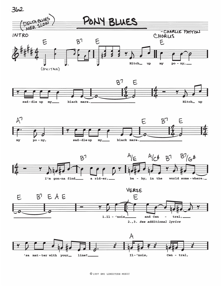 Pony Blues Voice scores gallery preview page 1