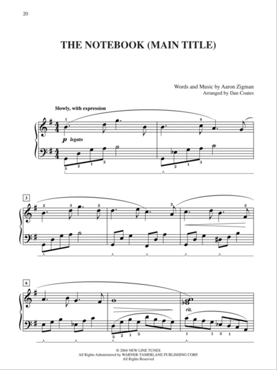 10 for 10 Sheet Music Movie Hits Easy Piano scores gallery preview page 3
