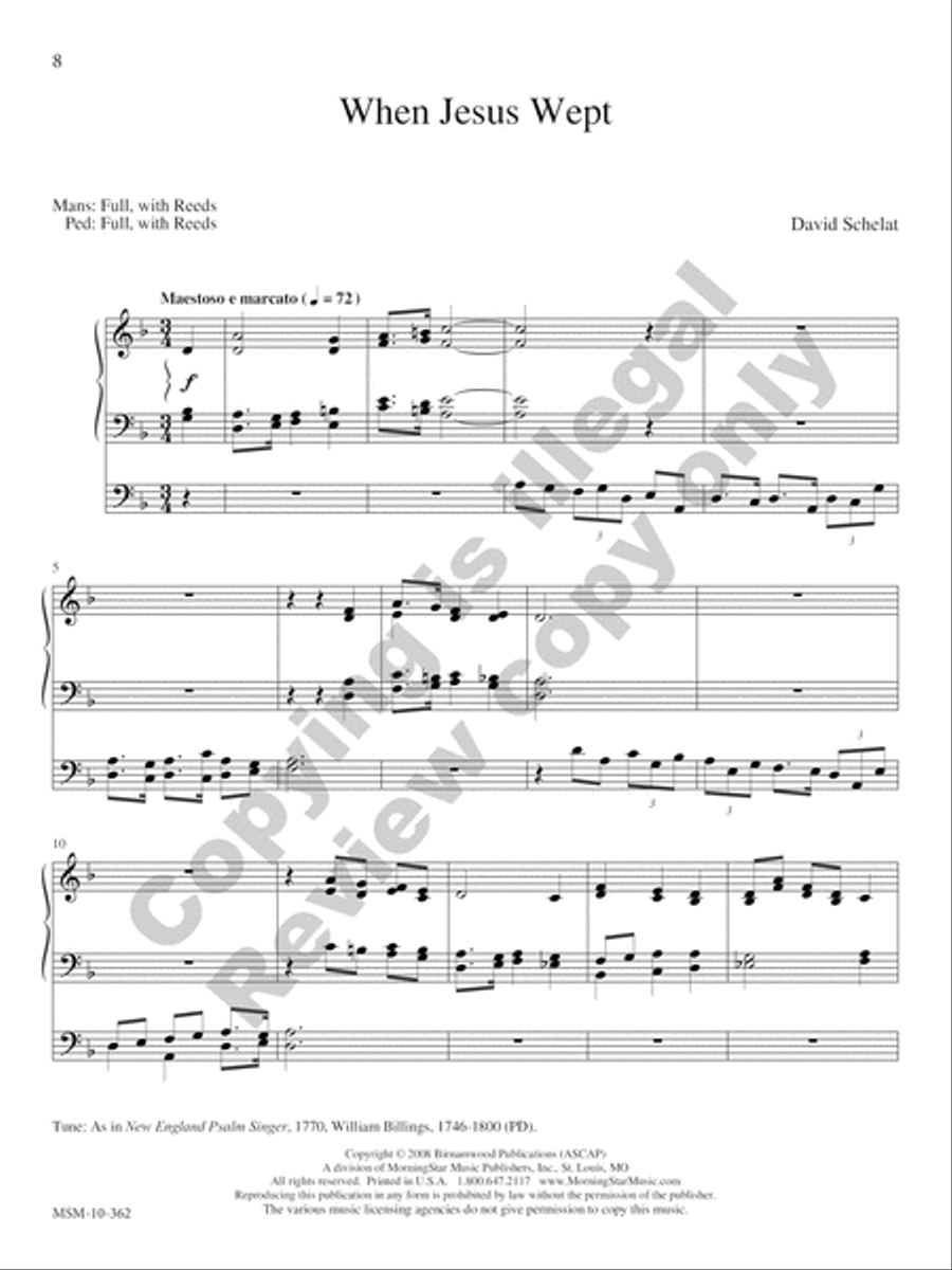 Lenten Postludes for Organ Organ Solo scores gallery preview page 6