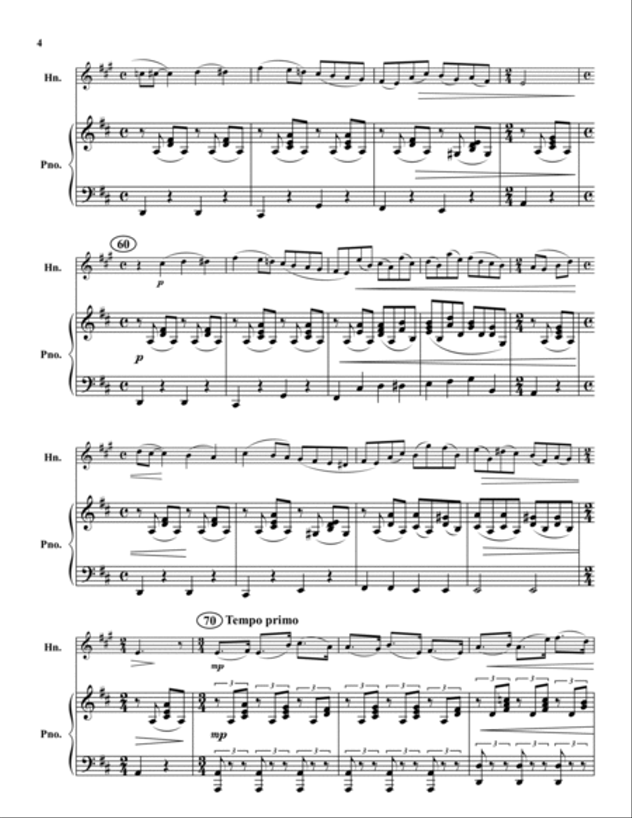 Sonata for Horn Piano Accompaniment scores gallery preview page 4