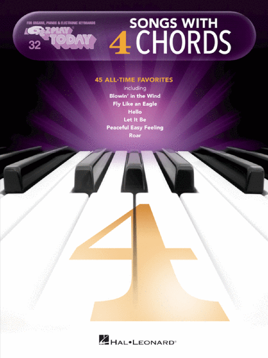Songs with 4 Chords Electronic Keyboard scores gallery preview page 1