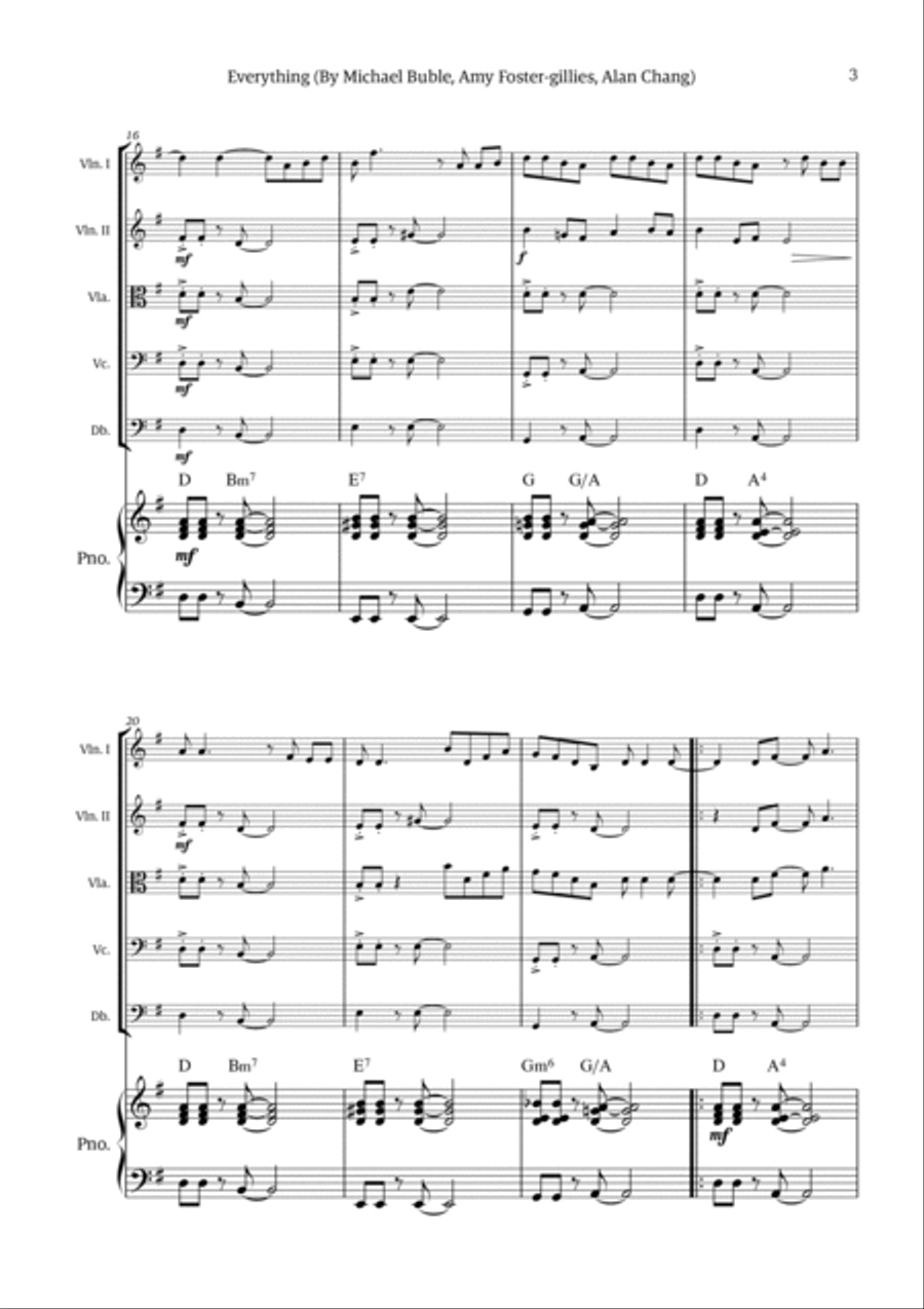 Everything Everything String Quintet scores gallery preview page 3