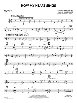 How My Heart Sings (arr. Mike Tomaro) - Trumpet 4