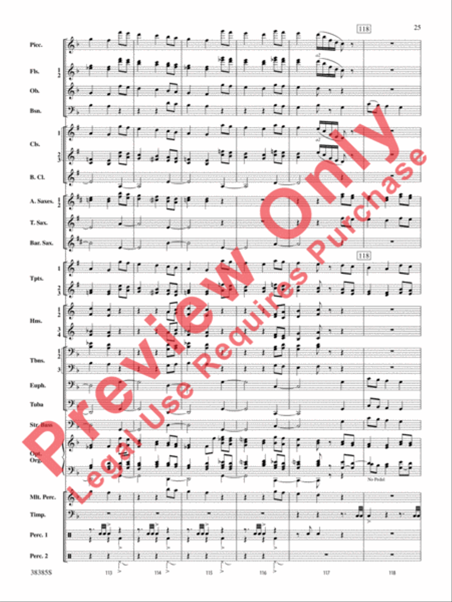 Fantasia on the Alleluia Hymn Concert Band scores gallery preview page 26