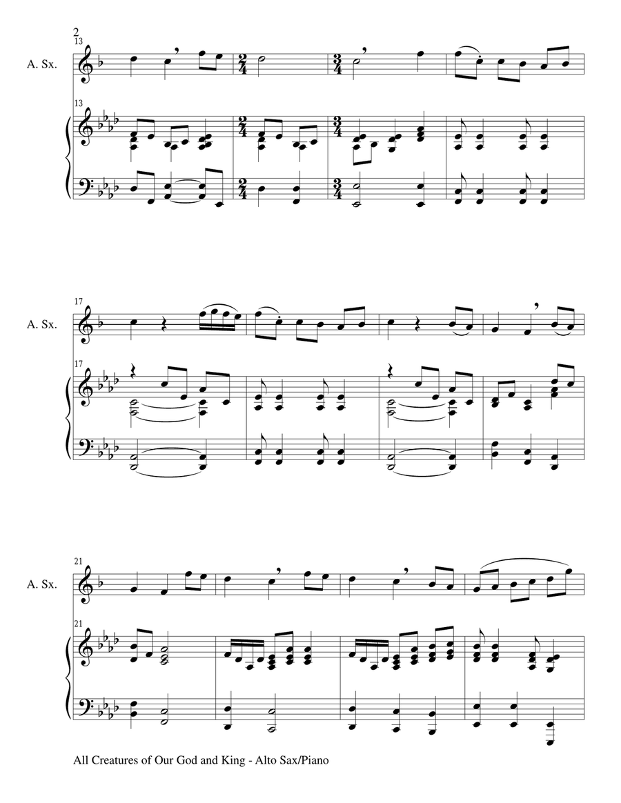 6 HYMNS of Adoration & Guidance Set 1 & 2 (Duets - Alto Sax and Piano with Parts) Woodwind Duet scores gallery preview page 5