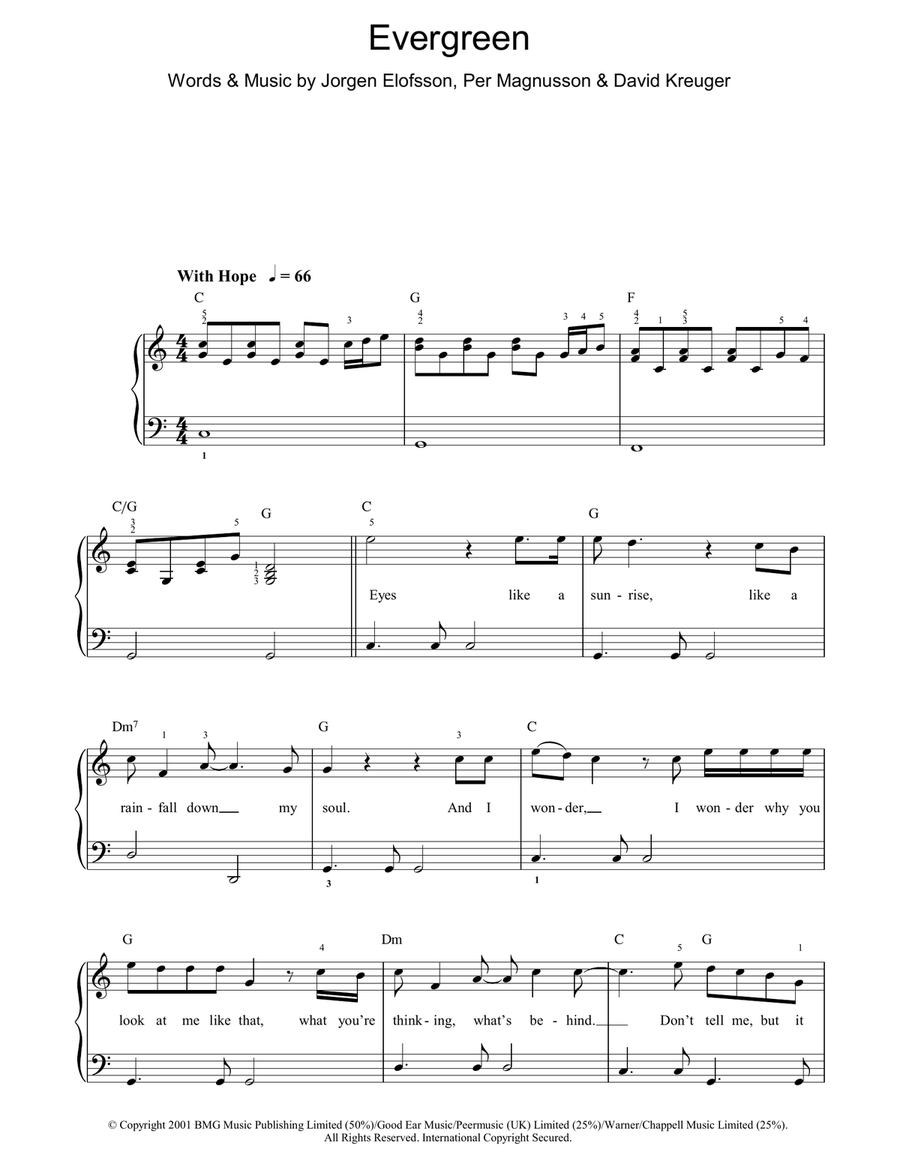 Evergreen Evergreen Guitar scores gallery preview page 1