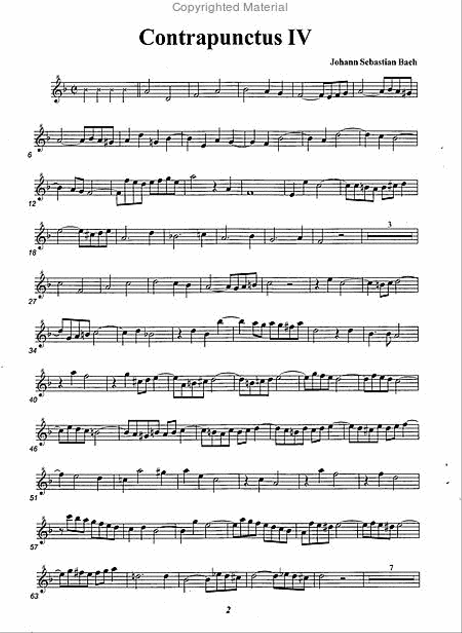 The art of Fugue, Volume 2 4-Part scores gallery preview page 3