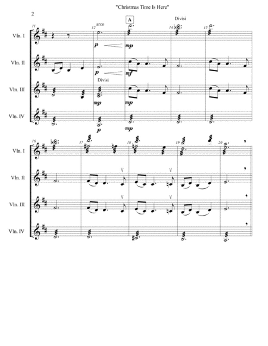 Christmas Time Is Here Violin Solo scores gallery preview page 2