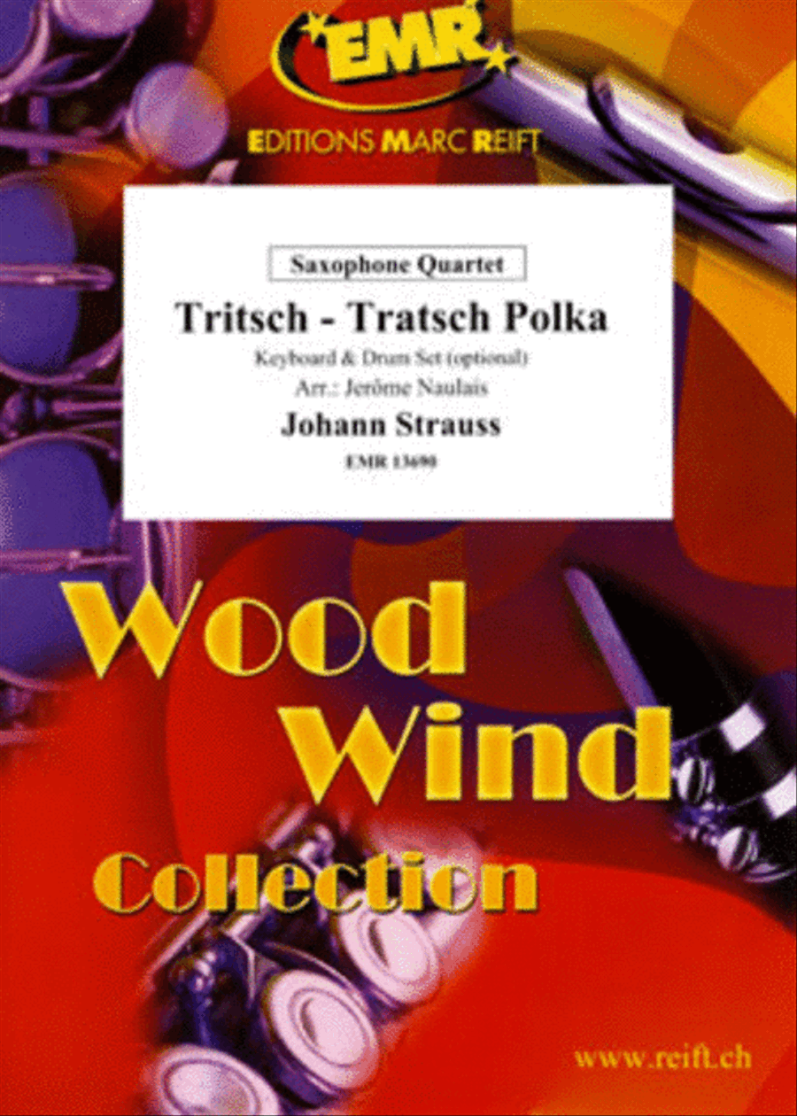 Tritsch-Tratsch Polka Saxophone Quartet scores gallery preview page 1