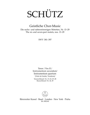 Geistliche Chor-Music SWV 381-397