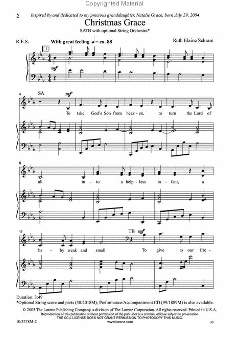 Christmas Grace 4-Part scores gallery preview page 2