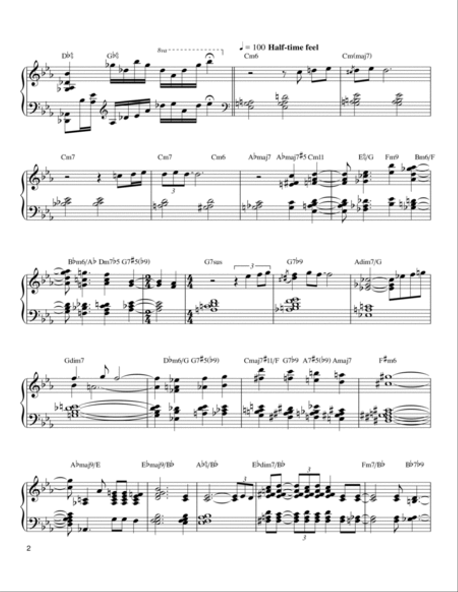 My Funny Valentine Piano Solo scores gallery preview page 2